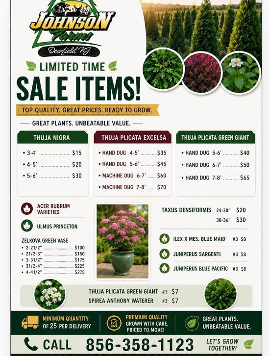 Johnson Farms Availability